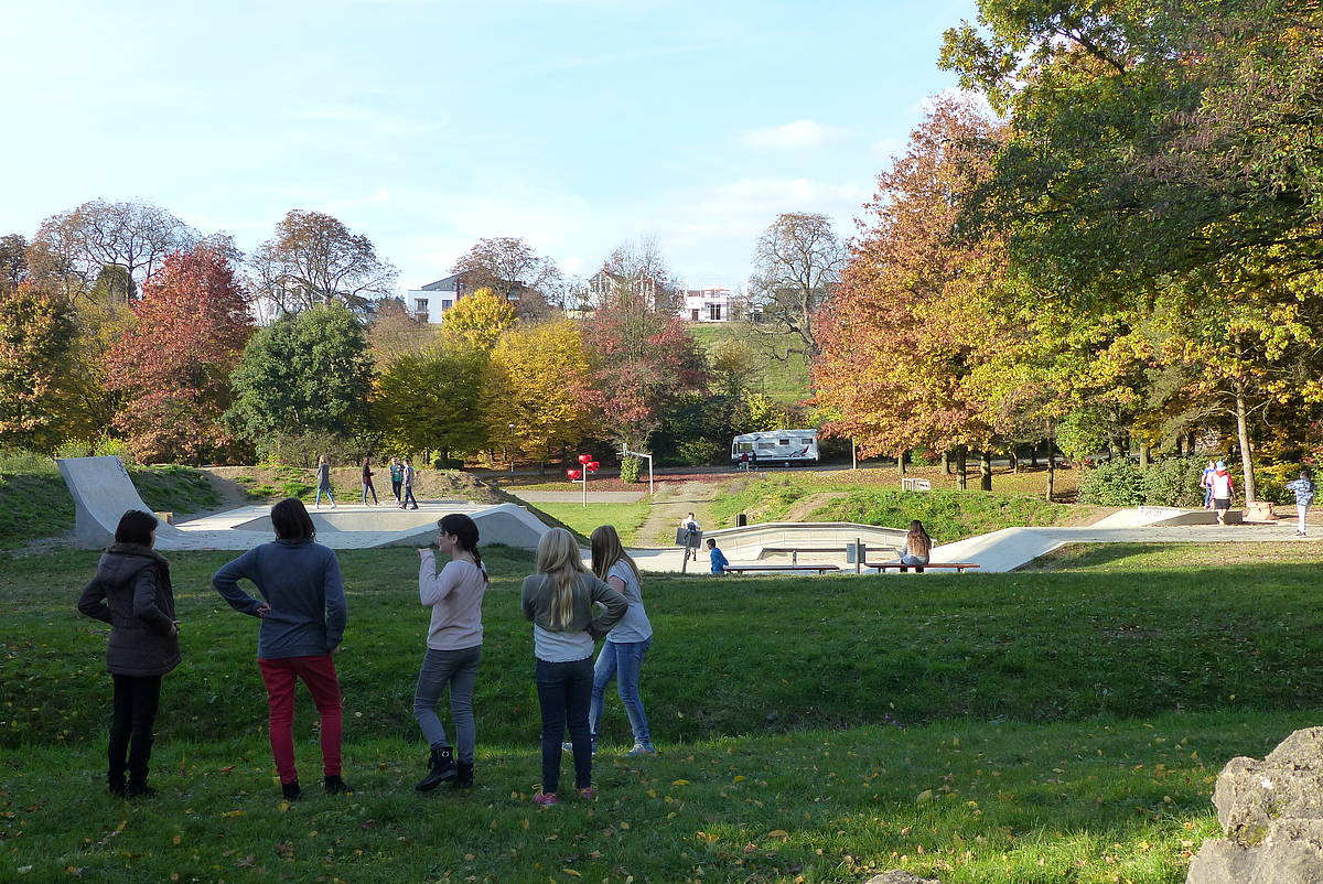 Skaterbahn im Herbst 